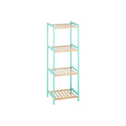SCAFFALE QUADRATA 4 RIPIANI BAMBU MENTA