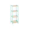 ESTANTE 4 PRATELEIRAS BAMBU VERDE MENTA 