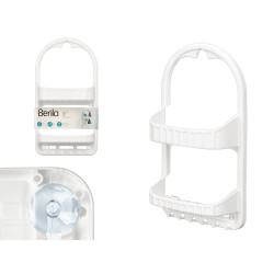 SCAFFALE A 2 ALTEZZE BIANCO GANCI  VENTOSE