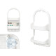 SHELF 2 HEIGHTS WHITE SUCTION CUP HANGERS