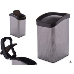 SPACE GREY PLASTIC SMART CLICK BIN LTR