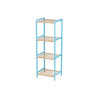 4 TIER SQUARE SHELF BAMBOO BLUE