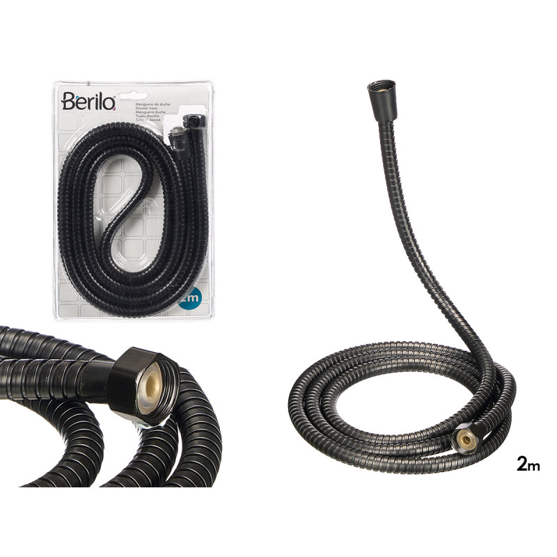 MANGUERA DUCHA 2M NEGRO