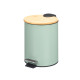 PAPELERA METAL TAPA BAMBU 3L MENTA