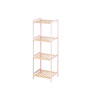 4 TIER SQUARE SHELF BAMBOO PINK