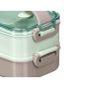 DOUBLE LAYER LUNCH BOX TPR HANDLE