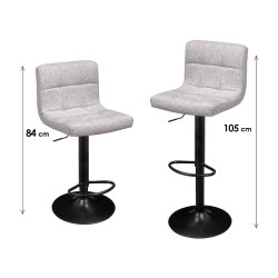 PADDED STOOL BACKREST GRAY