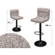 PADDED STOOL BACKREST DARK GRAY