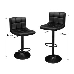 PADDED STOOL BACKREST BLACK