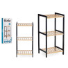 3 TIER SQUARE SHELF BAMBOO BLACK