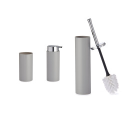 SET 3 GRAY BATHROOM ACCESSORIES