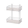 ETAGERE 2 HAUTEUR CHROME TRANSPARENT