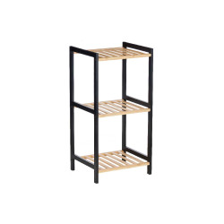 3 TIER SQUARE SHELF BAMBOO BLACK
