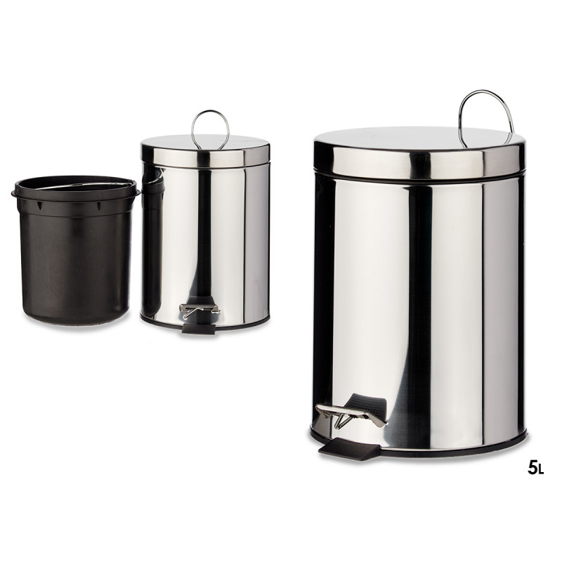 PAPELERA ACERO 5L CON PEDAL