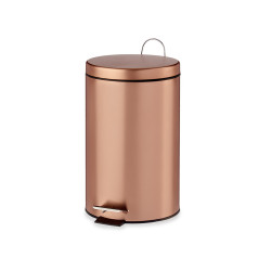 BALDE DO LIXO COM PEDAL 7L METAL COBRE 