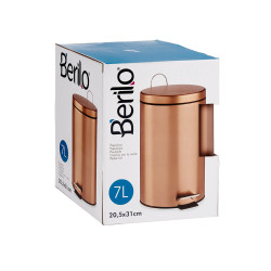 COPPER METAL 7L PEDAL BIN