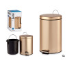 PAPELERA PEDAL 12L METAL ORO