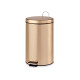 BALDE DO LIXO COM PEDAL 12L METAL DOURADO 