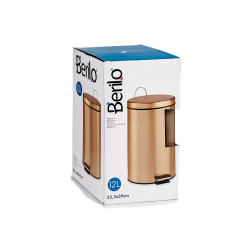 GOLD METAL 12L PEDAL BIN