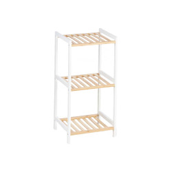 3 TIER SQUARE SHELF BAMBOO WHITE