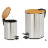 STEEL BIN 3L WITH BAMBOO LID 