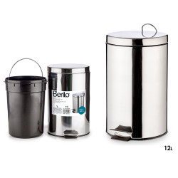 CESTINO 12L ACCIAIO INOSSIDABILE CON PEDALE