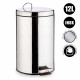 12L STAINLESS STEEL BIN WITH PEDAL