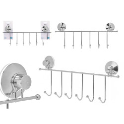 STEEL HANGER 6 KNOBS SUCTION PAD