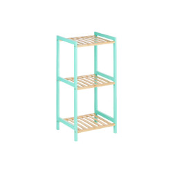 SCAFFALE QUADRATA 3 RIPIANI BAMBU MENTA