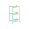 SCAFFALE QUADRATA 3 RIPIANI BAMBU MENTA