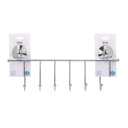 STEEL HANGER 6 KNOBS SUCTION PAD