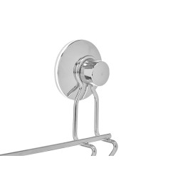 PORTE-SERVIETTE ACIER DOUBLE VENTOUSE