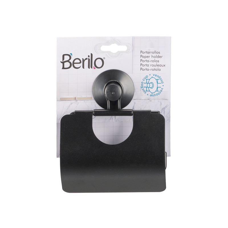 SUPORTE PARA ROLOS METAL PRETO MATE