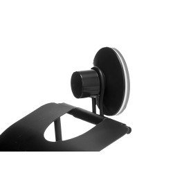 PORTE-ROULEAU MÉTAL NOIR MAT COUVERCLE  VENTOUSE