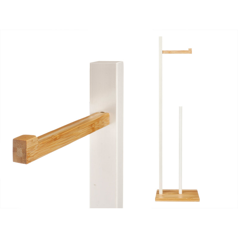 PORTE-ROULEAU  BAMBOU BLANC