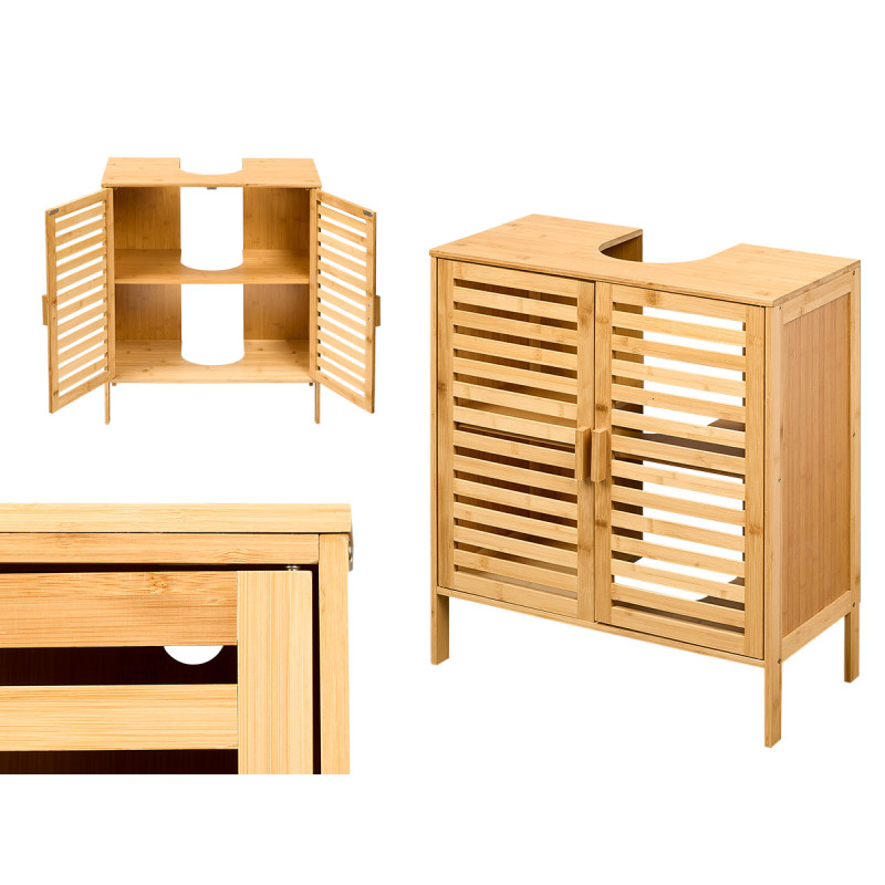 MOBILE 2 PORTE LAVABO BAMBU