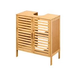 MEUBLE 2 PORTES LAVABO BAMBOU