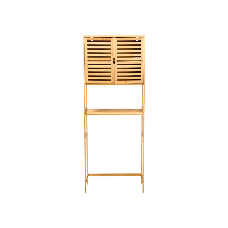 BAMBOO TALL BATHROOM CABINET 2 DOORS