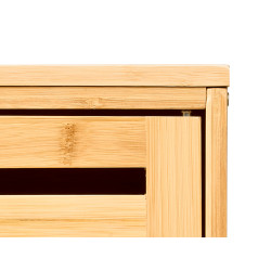 MEUBLE PORTE LATÉRALE 4 ÉTAGÈRES BAMBOU