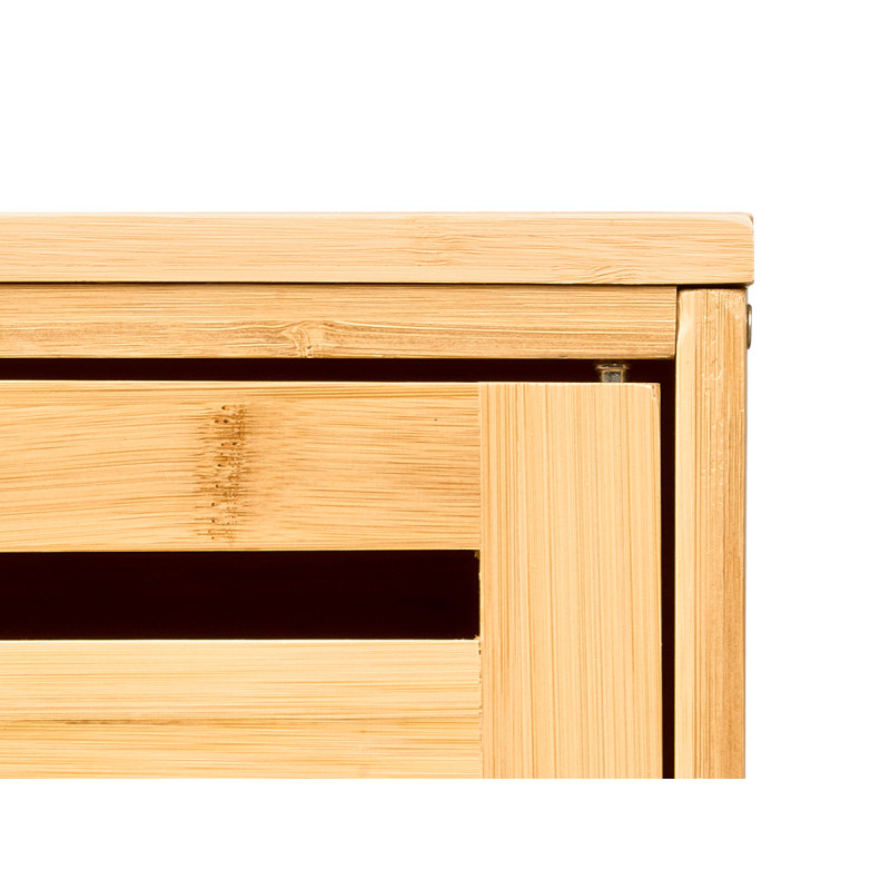 MEUBLE PORTE LATÉRALE 4 ÉTAGÈRES BAMBOU