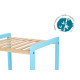 3 TIER SQUARE SHELF BAMBOO BLUE