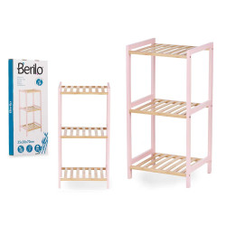 3 TIER SQUARE SHELF BAMBOO PINK