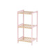 ÉTAGÈRE CARRÉ 3 ÉTAGÈRES EN BAMBOU ROSE