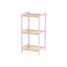3 TIER SQUARE SHELF BAMBOO PINK
