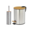 SET 3L BAMBOO BIN AND STEEL BAMBOO TOILET BRUSH 