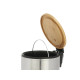 SET 3L POUBELLE ET BROSSE TOILETTE EN BAMBOU ACIER