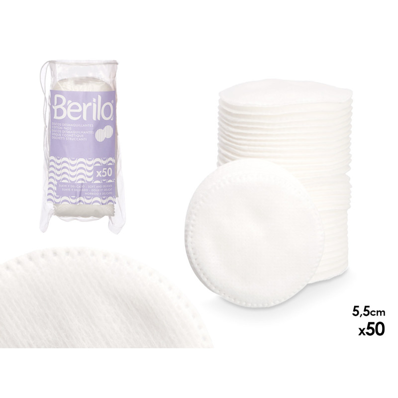 BOLSA DISCO DESMAQUILLANTE 50 PCS 5,5CM DIAM