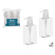 CONJ 2 DISPENSADORES TRANSPARENTES 120ML