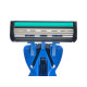 RASOIR 4 RECHARGES 3 LAMES BLEU 