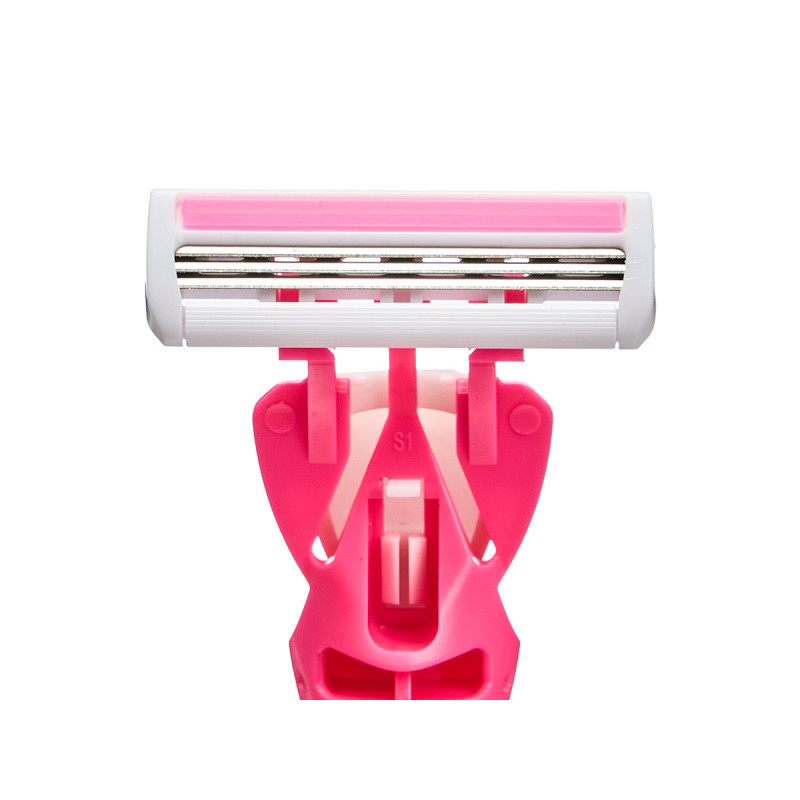 MAQUINA DEPILATORIA ROSA 10 RECARGAS 3 FOLHAS